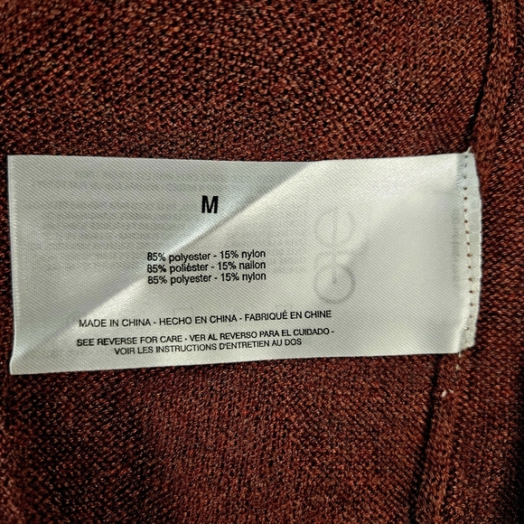 Ella Moss Burgundy Open Front "Karla" Cardigan Sweater - Picture 8 of 10